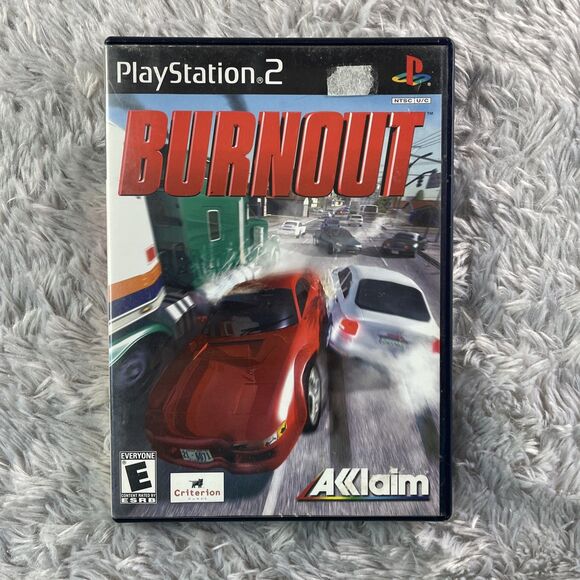Burnout (Sony PlayStation 2, 2001) PS2 Disc and Case Racing Game Acclaim - Picture 2 of 10